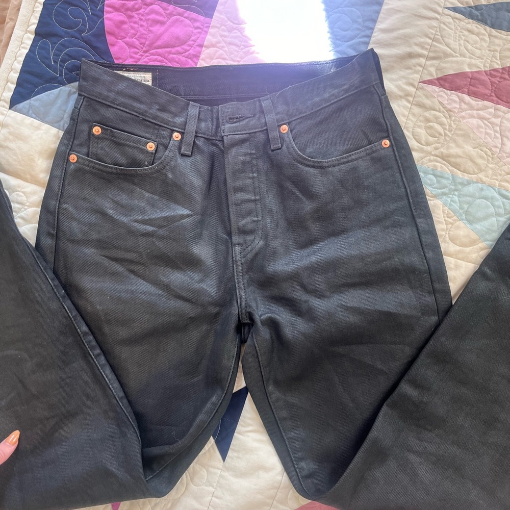 Black Wax Levi Jeans